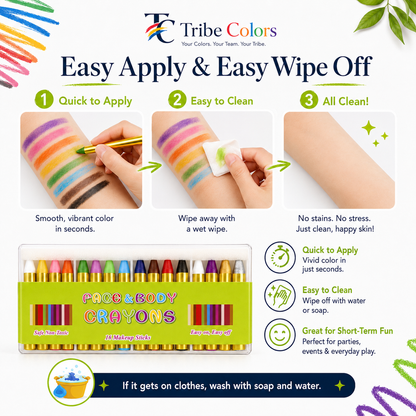 World Cup Face Paint 16 Washable Colors