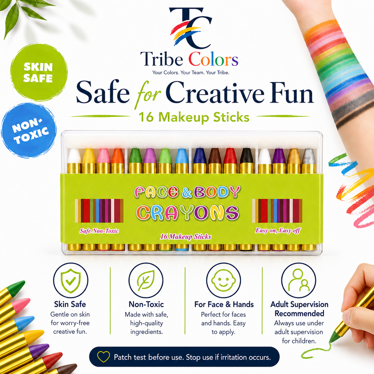 World Cup Face Paint 16 Washable Colors