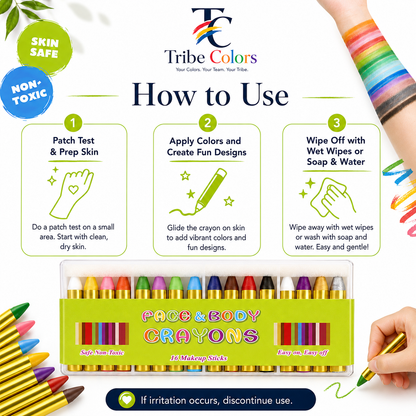 World Cup Face Paint 16 Washable Colors
